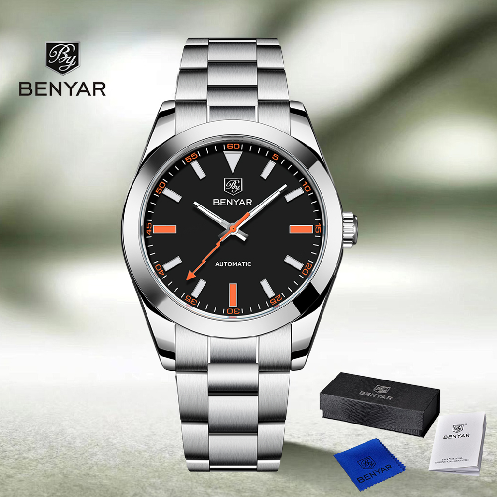 Men Mechanical Watch Sapphire Crystal - Nuovo Orologio da Uomo BENYAR DESIGN