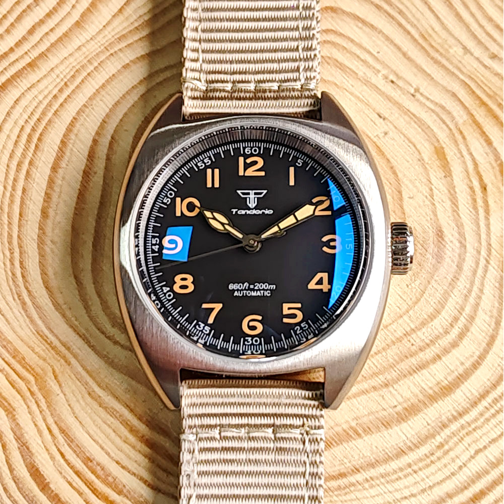 Sapphire Watch Crystal Double Domed - Orologio da uomo Tandorio AR con