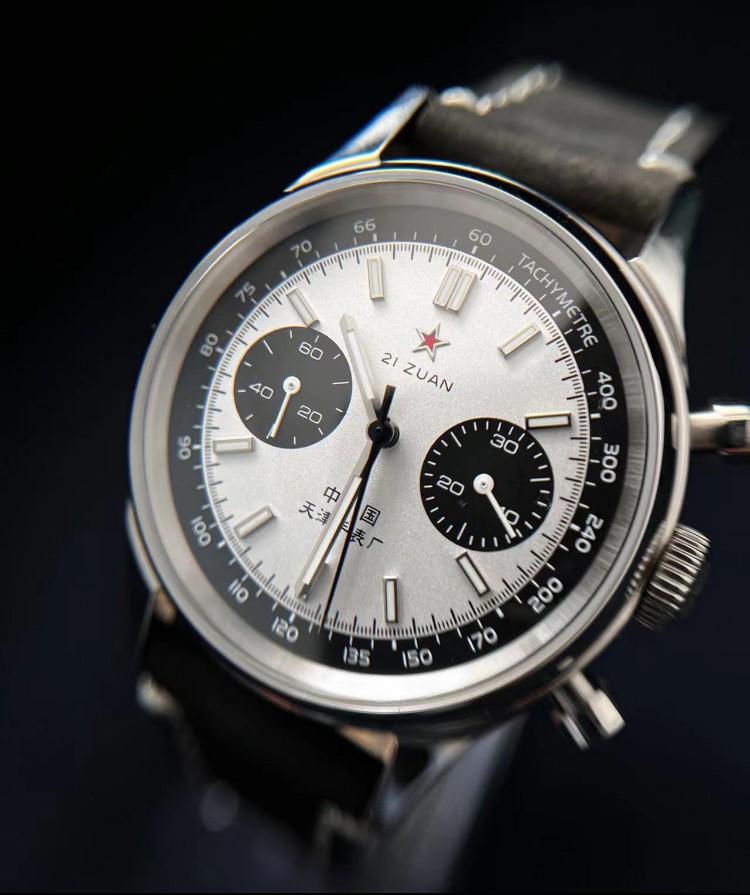 Chronograph Mechanical Watch Seagull 1963 - SEA-GULL Orologio Cronografo Panda, Ristampa 1963,