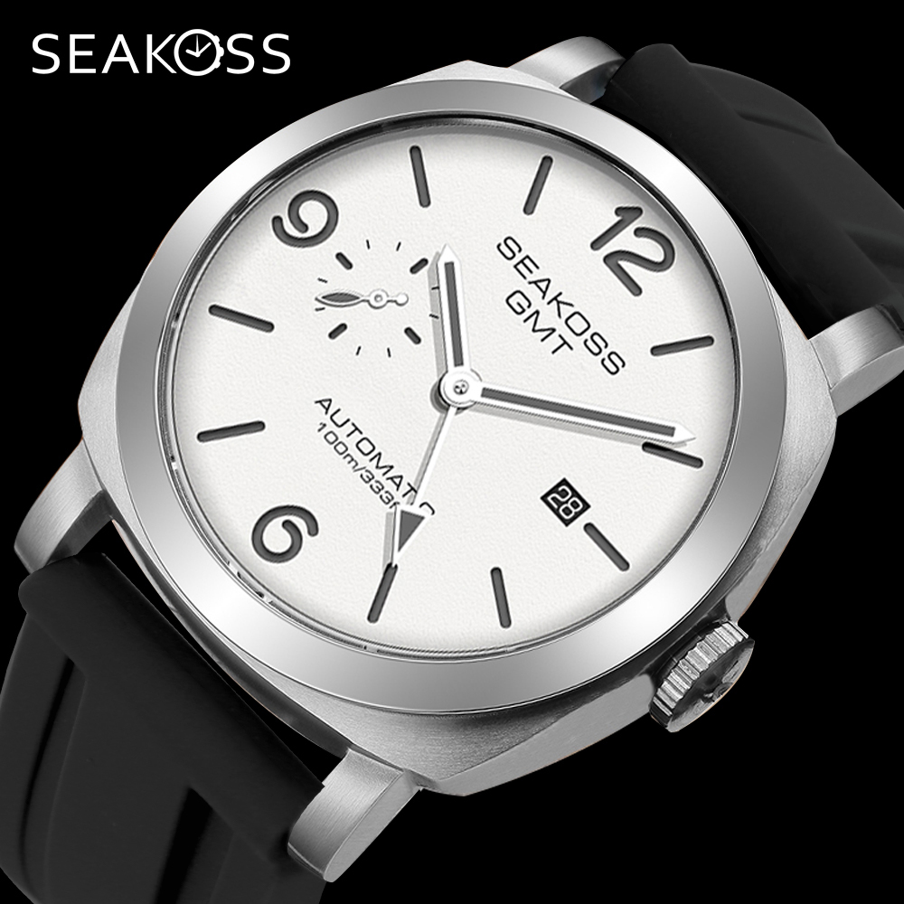 Chronograph Mechanical Watch Seagull 1963 - SEAKOSS 10Bar GMT Diving Orologio meccanico