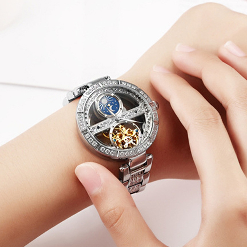 Skeleton Automatic Watch Luxury Tourbillon - Orologio da donna Orologio automatico da