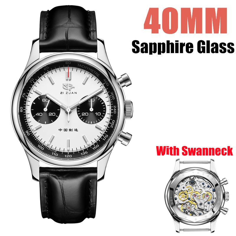 Chronograph Mechanical Watch Seagull 1963 - SEAKOSS 1963 Panda Cronografo da Uomo,