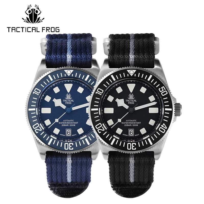 Automatic Dive Watch 200M Nh35 Movement - Orologio tattico in titanio rana FX-Diving