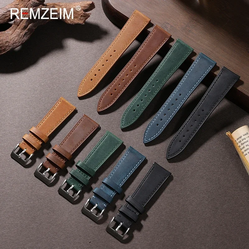 Leather Watch Strap Quick Release 20Mm 22Mm - Crazy Horse orologio in pelle a
