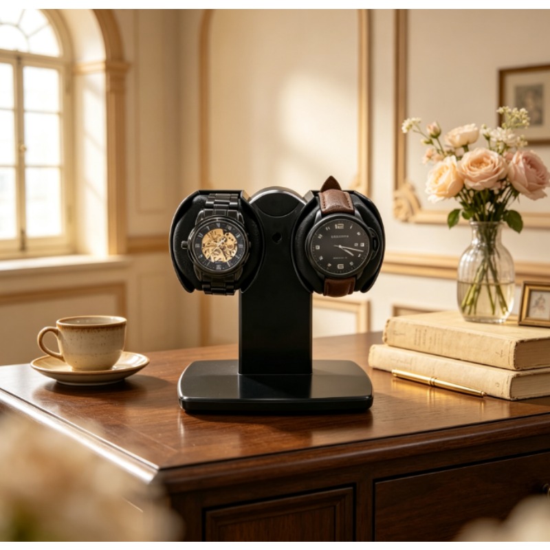Watch Winder Automatic Dual Watch Box - Scatola Porta Orologi con Doppio Caricatore
