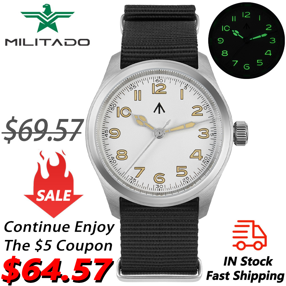 Sapphire Watch Crystal Double Domed - Militado ML08 Orologio al quarzo VH31