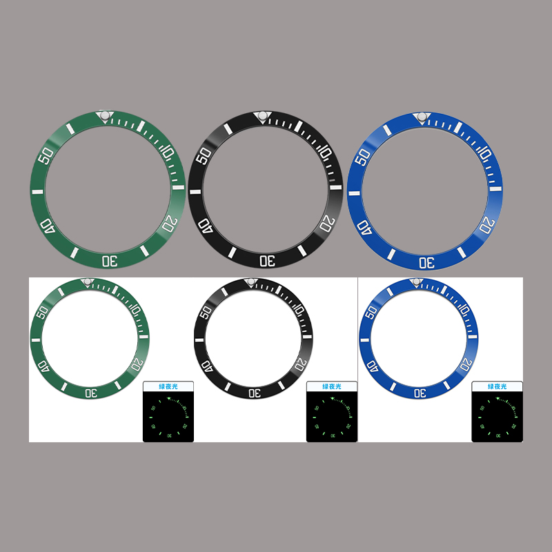 Verde Blu Luminoso Inclinato 3 - Watch Bezel Insert Ceramic Luminous recensione e prezzo