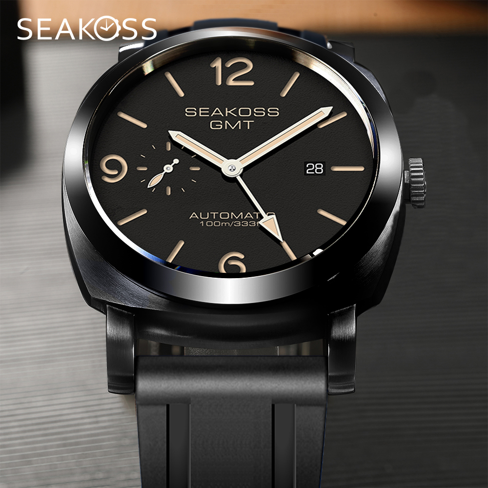 SEAKOSS 100m Diving Men GMT Or - Chronograph Mechanical Watch Seagull 1963 recensione e prezzo