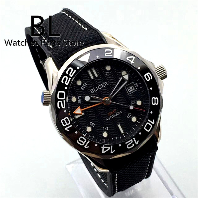 BLIGER 41mm NH34 GMT nero mecc - Watch Bezel Insert Ceramic Luminous recensione e prezzo