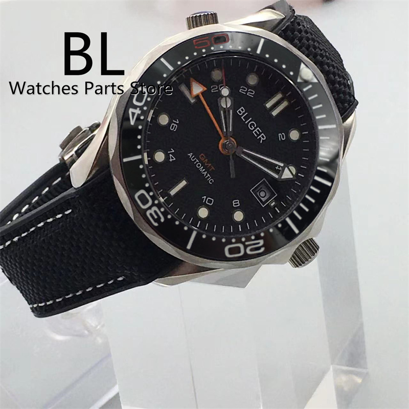 BLIGER 41mm NH34 GMT nero mecc - Watch Bezel Insert Ceramic Luminous recensione e prezzo