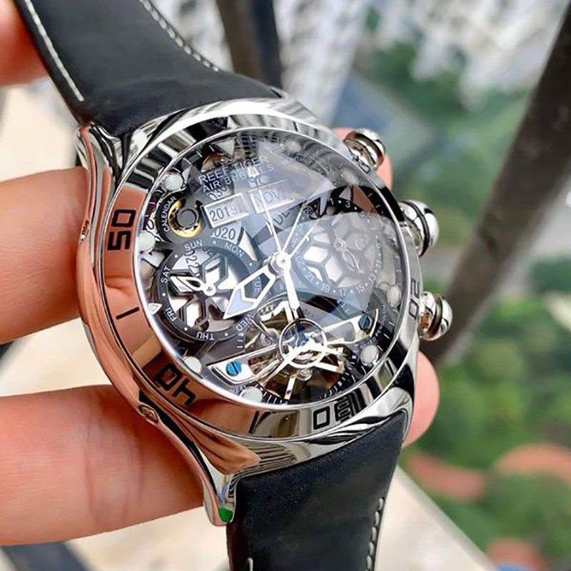 Reef Tiger/rt per orologio da  - Skeleton Automatic Watch Luxury Tourbillon recensione e prezzo