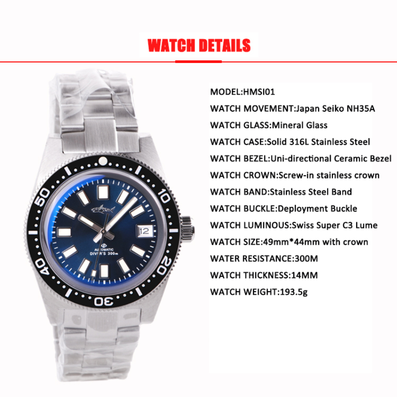 HEIMDALLR 62MAS Orologio omagg - Sapphire Watch Crystal Double Domed recensione e prezzo