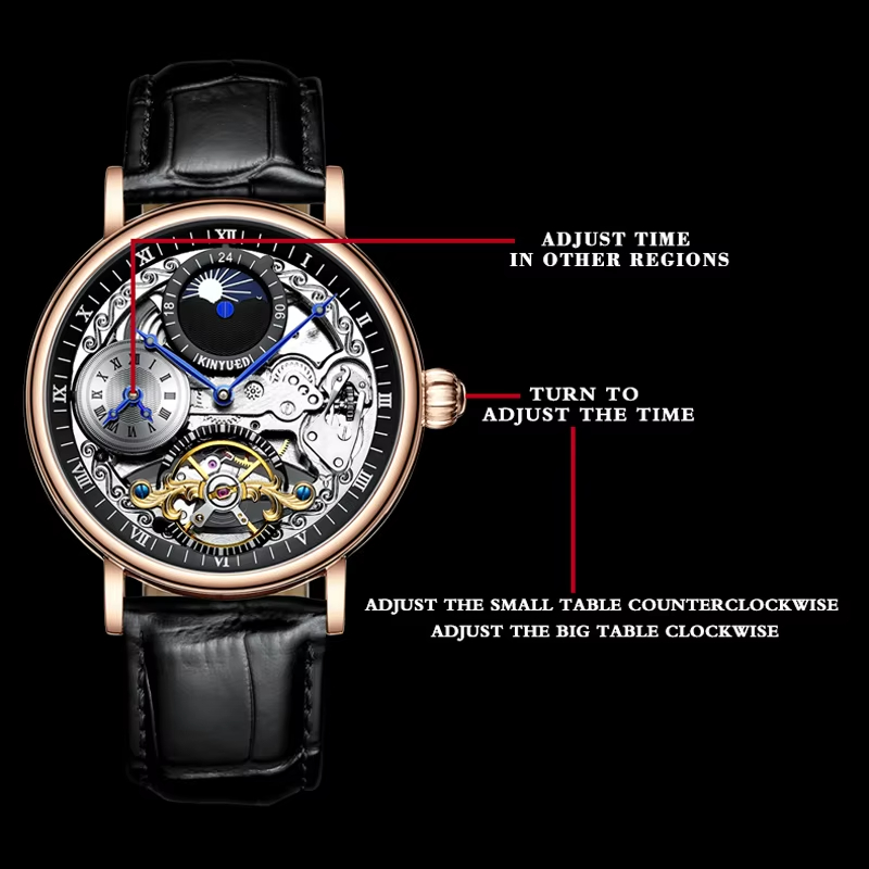 KINYUED Orologi da uomo Orolog - Skeleton Automatic Watch Luxury Tourbillon recensione e prezzo