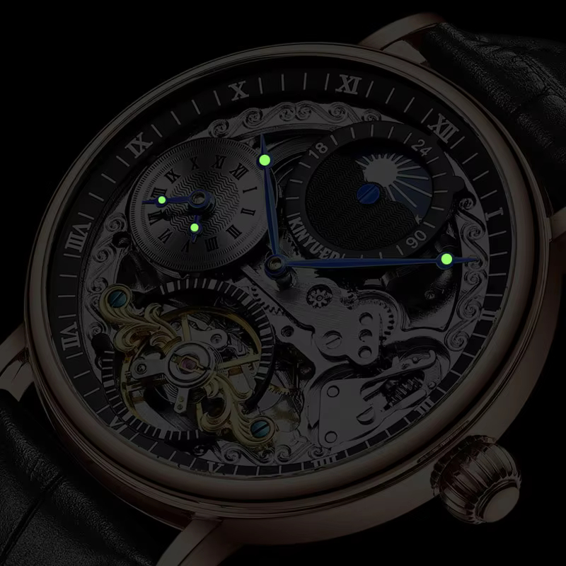 KINYUED Orologi da uomo Orolog - Skeleton Automatic Watch Luxury Tourbillon recensione e prezzo