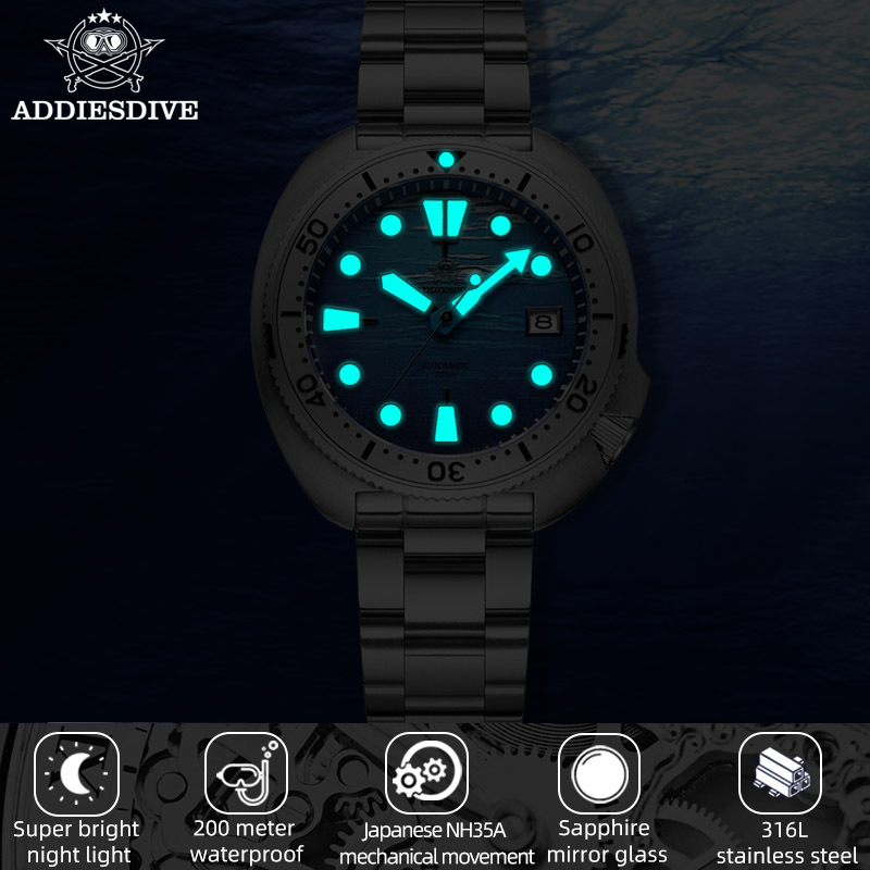 ADDIESDIVE AD2045 Orologio da  - Automatic Dive Watch 200M Nh35 Movement recensione e prezzo